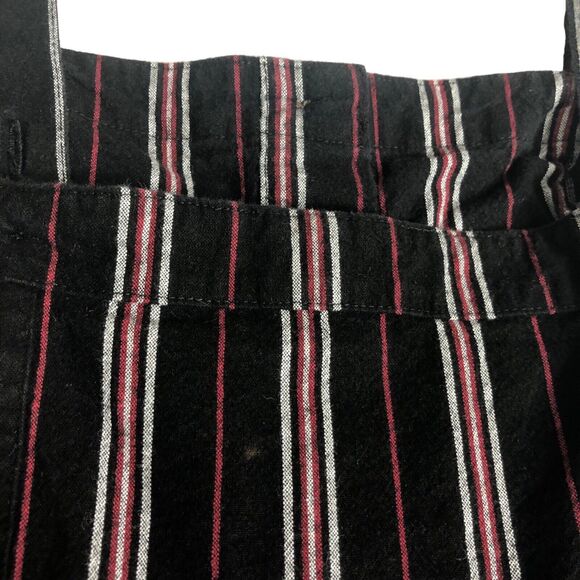 Hollister Dress Womens Small Black Red Striped Y2K Academia Grunge Mini Button - Picture 10 of 16